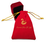 Custom High Quality Velvet Custom Color Size Velvet packaging pouches for jewelry Red Velvet jewelry pouches packaging