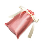 Custom Colorful Satin Style Packing Pouch Bag with Ribbon for Jewelry