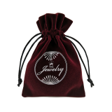Custom Logo Printed Soft Velvet Pouch Bag for Jewelry Packaging