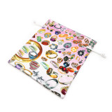 Custom Logo Printed Microfiber Jewelry Packaging Drawstring Pouch bag