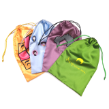 Wholesale Custom Gift Silk Satin Drawstring Bag For Hair