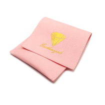 Custom logo printed double velvet Jewelry envelope pouch leather packaging bag