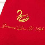 Custom High Quality Velvet Custom Color Size Velvet packaging pouches for jewelry Red Velvet jewelry pouches packaging