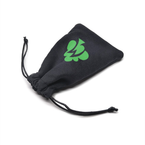 Custom Screen Printed Logo Suede Jewelry Pouch Bag with Microfiber Lining