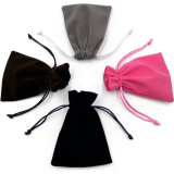 Custom Colorful Small Velvet Jewelry Pouches Bags with Drawstrings