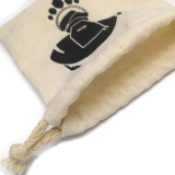Custom Logo Printed Cotton Drawstring Jewelry Bag Pouch
