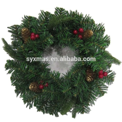 Wholesale holiday decorative PVC Christmas wreath