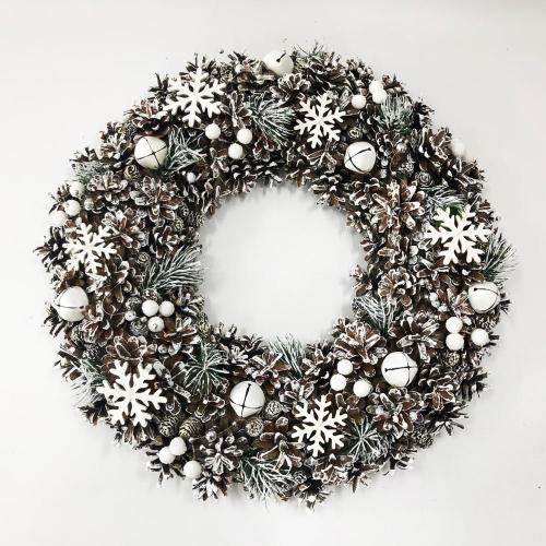 Home Decoration Pinecone Wreath Indoor and Out Door Deco Top Grade Christmas Foam and Natural Pine Cone SY Xmas 1 Color 100boxes