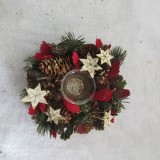 Cost-effective Pine cone ball chic top grade  home decoration handwork christmas candle cups wreath