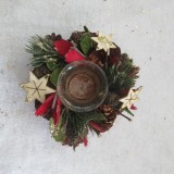 Cost-effective Pine cone ball chic top grade  home decoration handwork christmas candle cups wreath