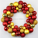 High Quality Christmas Plastic Ball Wreaths For Door Decoration New products