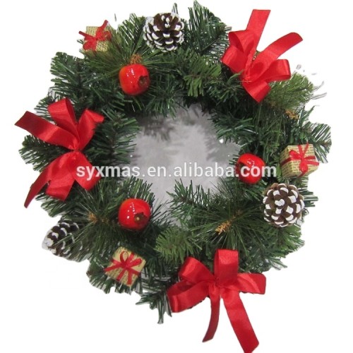 Wholesale holiday decorative PVC Christmas wreath