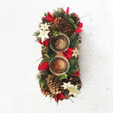 Cost-effective Pine cone ball chic top grade  home decoration handwork christmas candle cups wreath