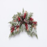 High-end PE christmas wreath  for door supplies preserved boxwood christmas wreath