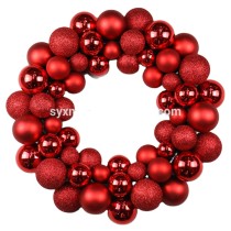 High Quality Christmas Plastic Ball Wreaths For Door Decoration New products