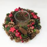 Fancy  best popular festival and home decoration christmas candle wreath