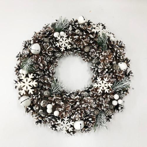 Home Decoration Pinecone Wreath Indoor and Out Door Deco Top Grade Christmas Foam and Natural Pine Cone SY Xmas 1 Color 100boxes