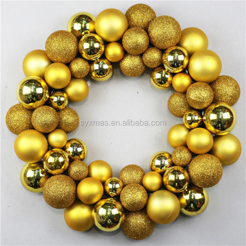 High Quality Christmas Plastic Ball Wreaths For Door Decoration New products