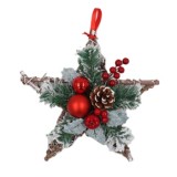 30cm *5tips pvc Christmas rattan star shape decoration with snow Chritmas Decoration