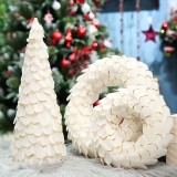 luxurious  Christmas  white Feather wreath  wedding decorations home decoration