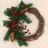 40cm Diameter Decorated Christmas Wreath with LED lights
