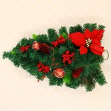 Longhorn shape Christmas Ornament Swag Wreath Door Mount Teardrop Swag Wreath Outdoor Hanging Wall Decoration