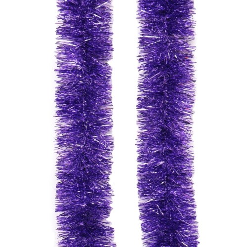 Purple Color PET Tinsel Garland Indoor Decoration for Christmas Christmas Tree Ornament Assorted Size SY Xmas Rope Machine