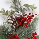 New Design  Christmas Door deco  51cm artifical wreath with pine cone red berry