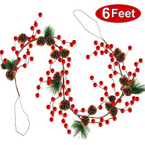 2021 New Design Christmas Berry Garland, Christmas Decorative Artificial Hanging Garland Berry Garland
