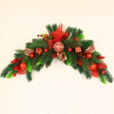 Longhorn shape Christmas Ornament Swag Wreath Door Mount Teardrop Swag Wreath Outdoor Hanging Wall Decoration