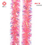 2021 new design fireproof  Christmas Colorful Tinsel Garland for Christmas tree decoration