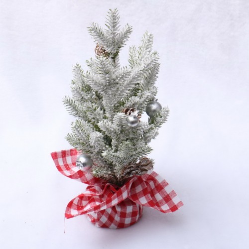 35cm height Luxury wholesale mini table top Christmas PE tree with snow