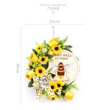 2021 New Design Quality Bees Semi Ring Wreath For Holiday Wedding Party halloween Decoration Supplies Ornament Craft Gifts
