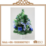 Green PVC Mini Tree with White Christmas Decoration Tree Christamas Decoration SY Xmas PP Bag Handmade for Desk Decorate 6 Color