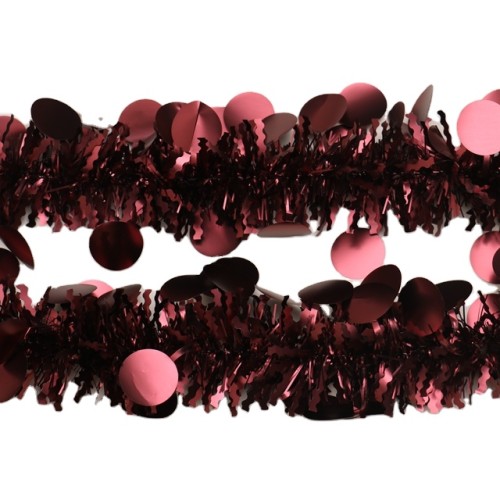 New design mix color with round christmas tinsel garland party decoration ornament christmas home decoration
