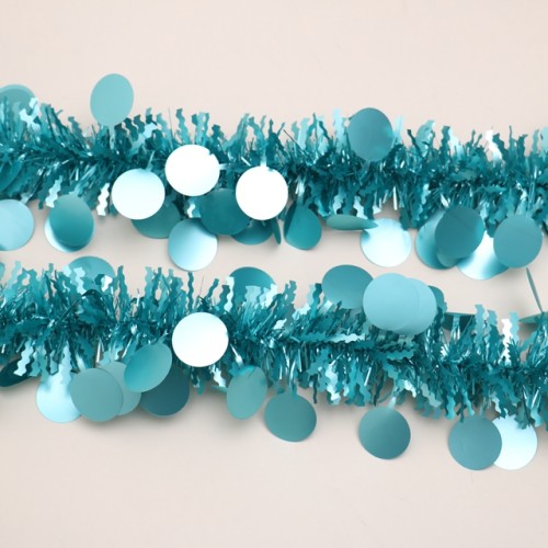 New design mix color with round christmas tinsel garland party decoration ornament christmas home decoration