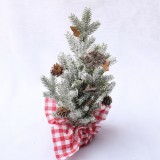 35cm height Luxury wholesale mini table top Christmas PE tree with snow