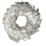 luxurious  Christmas  white Feather wreath  wedding decorations home decoration
