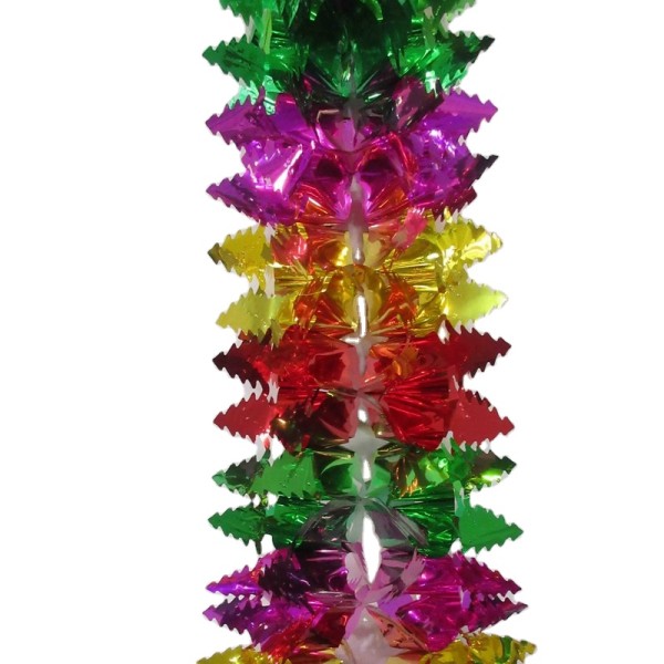 PET tinsel flower part festival decorations christmas PET garland decoration supplier
