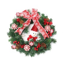 2021 New Design High Quality Christmas PE White Wreath For Holiday Wedding Party Decoration Supplies Hook Ornament Craft Gifts