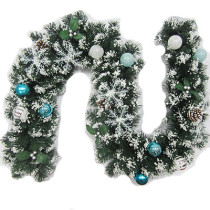 Wholesale 200cm Artificial Christmas Garland with pine cone&balls decorated