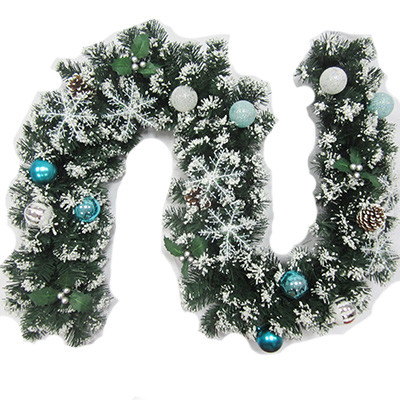 Wholesale 200cm Artificial Christmas Garland with pine cone&balls decorated