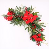 Luxury Decorated Christmas Wreath artificial Flower Wreath with berries