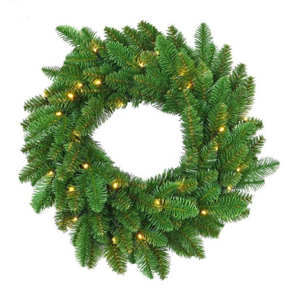 40cm Diameter Decorated Christmas Wreath with LED lights