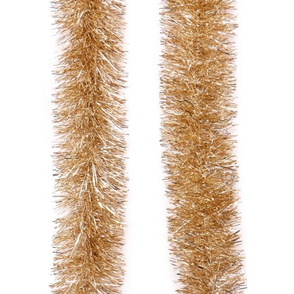 Gold Color PET tinsel Garland For Christmas Indoor Decoration