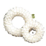 luxurious  Christmas  white Feather wreath  wedding decorations home decoration