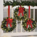 40cm Diameter Decorated Christmas Wreath with LED lights