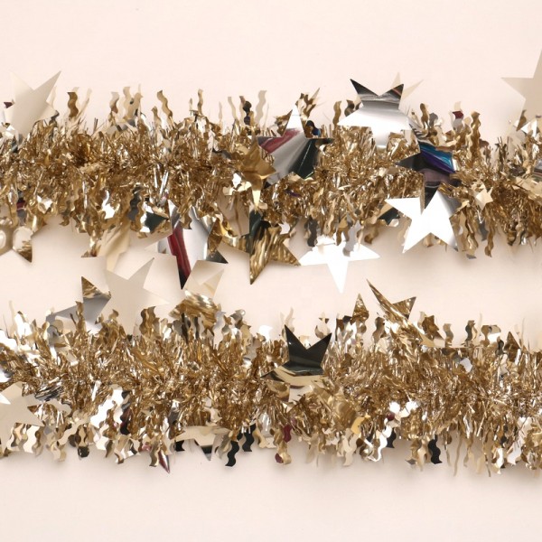 Christmas party decoration ,PET Tinsel Garland
