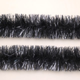 2022 New year decoration China Yiwu Shuangyuan cheap 2 meters black color PET Christmas Tinsel Garland