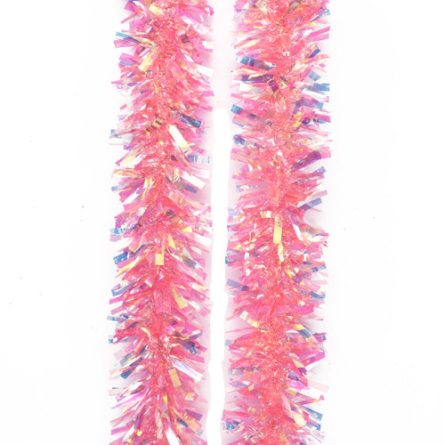 2021 new design fireproof  Christmas Colorful Tinsel Garland for Christmas tree decoration